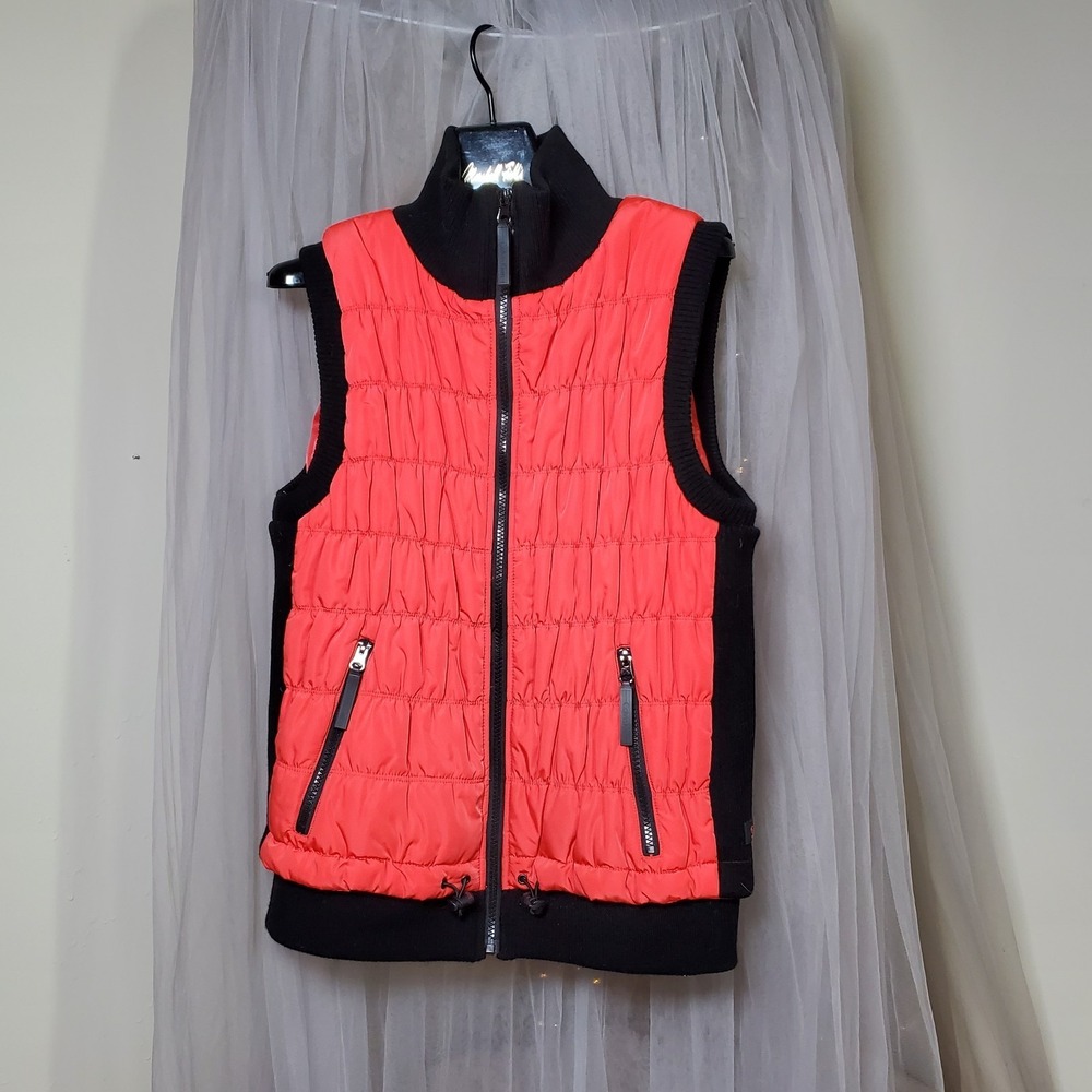 CALVIN KLEIN Performance L Quilted Puffer Vest Activewear Retro Y2K 90s Athletic